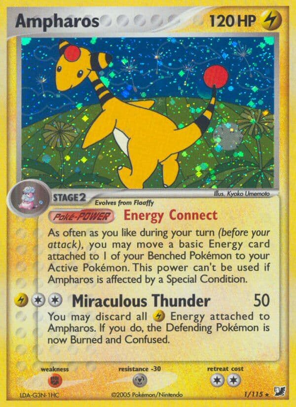 Ampharos — Unseen Forces Pokémon card