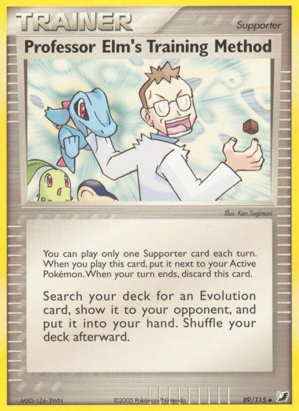 Professor Elms Training Method — Unseen Forces Pokémon card