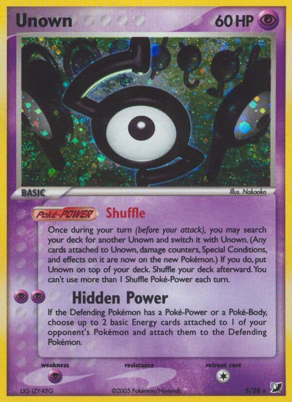 Unown — Unseen Forces Pokémon card