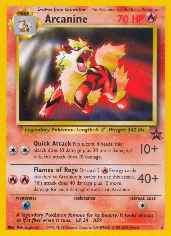 Arcanine — Wizards Black Star Promos