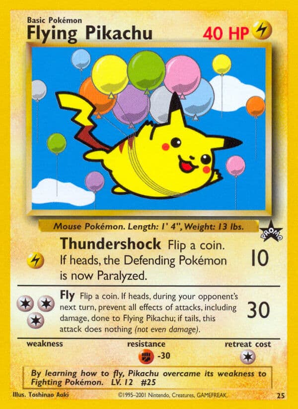 Flying Pikachu — Wizards Black Star Promos Pokémon card