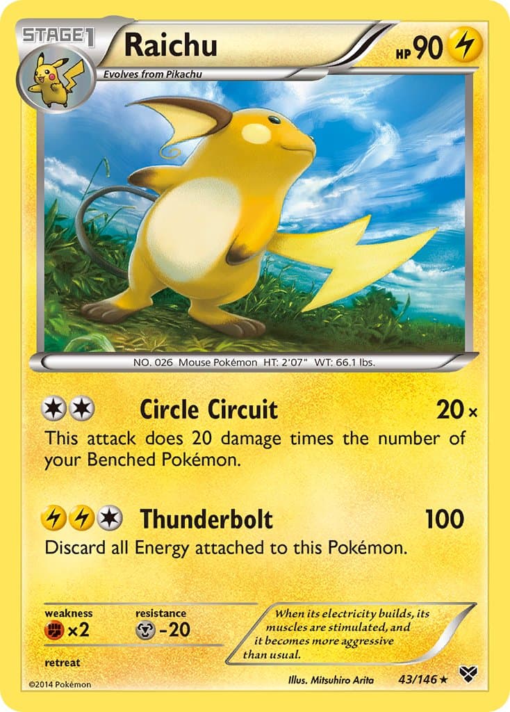 Raichu — XY Pokémon card