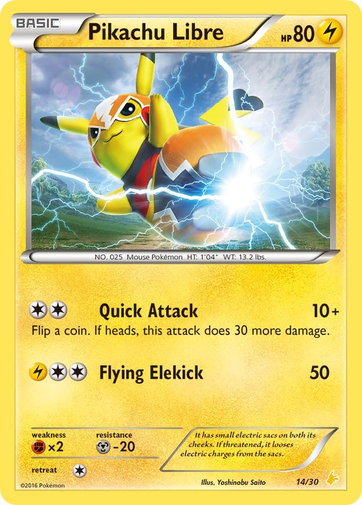 Pikachu Libre — Xy Trainer Kit Pikachu Libre Pokémon card